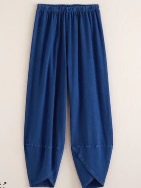 NWT Doodle by Inoah Lantern Pants ‘Day to Night’ Blue Mineral Wash Cotton XL